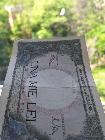 Romania, 1000 lei 1941, seria K.2332/0942/58285942, circulata [6]