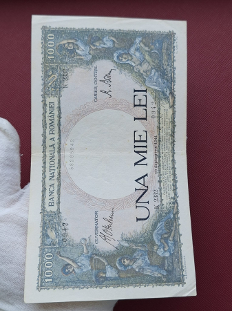 Romania, 1000 lei 1941, seria K.2332/0942/58285942, circulata [2]