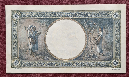 Romania, 1000 lei 1941, seria O.0643/0124/16064124, Aunc, cu mica ruptura [1]