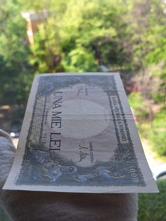 Romania, 1000 lei 1941, seria O.2342/0839/58539839, circulata [7]