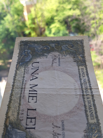 Romania, 1000 lei 1941, seria O.2342/0839/58539839, circulata [6]