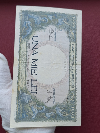 Romania, 1000 lei 1941, seria O.2342/0839/58539839, circulata [2]