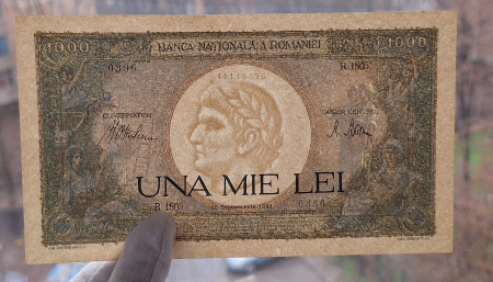 Romania, 1000 lei 1941, seria R.1805/0336/45116336, Aunc [2]