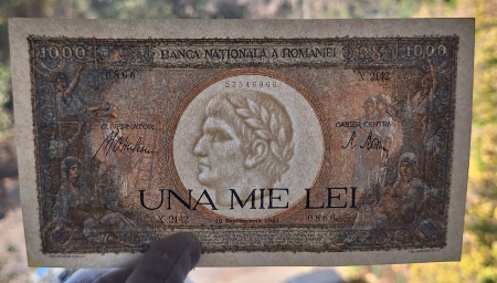 Romania, 1000 lei 1941, seria X.2142/0866/53546866, necirculata [2]