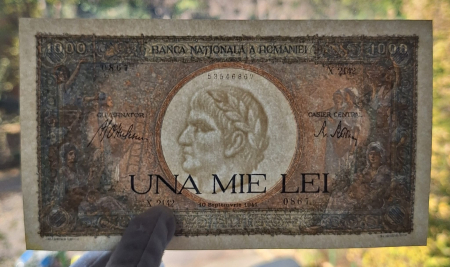 Romania, 1000 lei 1941, seria X.2142/0867/53546867, necirculata [2]