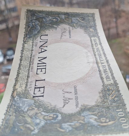 Romania, 1000 lei 1943, seria Z.2789/0887/69723887, aUNC [4]