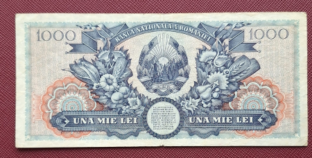 Romania 1000 lei iunie 1948, seria K.3413/0465, circulata [1]