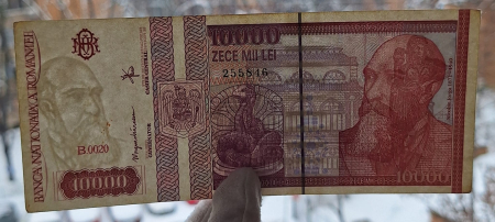 Romania, 10000 lei 1994, seria B.0020/255846, stare buna [2]