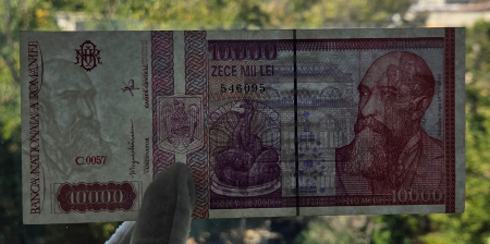 Romania, 10000 lei 1994, seria C.0057/546095, aproape necirculata [2]