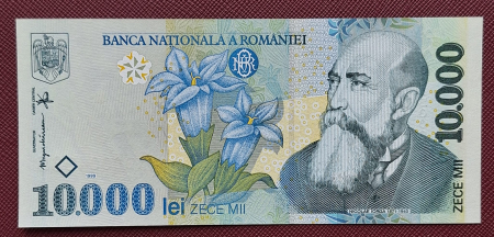 Bancnote Romania - Romania, 10000 lei 1999, seria 001B0004935, necirculata
