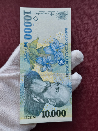 Romania, 10000 lei 1999, seria 002A0241306, necirculata [2]