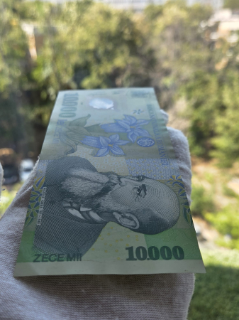 Romania, 10000 Lei 2000, semnatura Ghizari, Aunc, seria 007D0459540 [2]