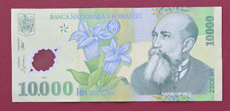 Bancnote Romania - Romania, 10000 Lei 2000, semnatura Ghizari, Aunc, seria 007D0459540