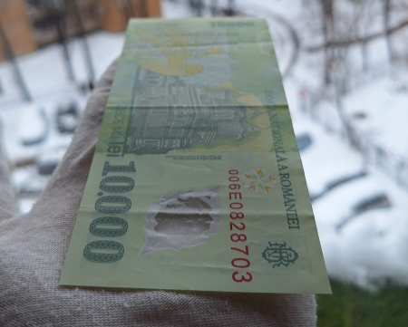 Romania, 10000 Lei 2000, semnatura Ghizari, circulata, seria 006E0828703 [3]