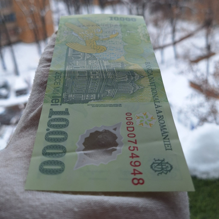 Romania, 10000 Lei 2000, semnatura Ghizari, circulata, seria 006D0754948 [3]
