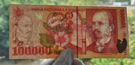 Romania, 100000 lei 1998, seria 001B1365696, UNC- [2]