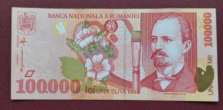 Romania, 100000 lei 1998, seria 001B1365696, UNC- [0]