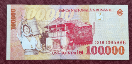 Romania, 100000 lei 1998, seria 001B1365696, UNC- [1]