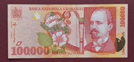 Bancnote Romania - Romania, 100000 lei 1998, seria 004B4768234, circulata
