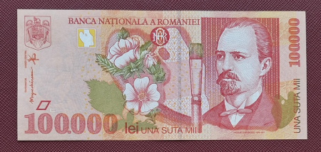 Bancnote Romania - Romania, 100000 lei 1998, seria 005C0268205, circulata