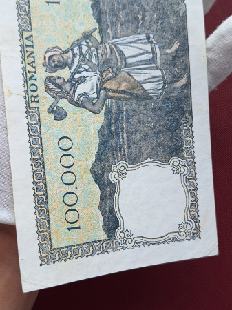 Romania, 100000 lei 1 aprilie 1946, seria N/1 0849653, stare buna [9]