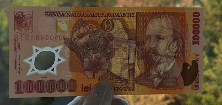 Romania, 100000 lei 2001, seria 025C5481918, UNC [2]
