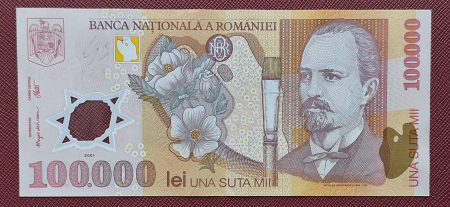 Bancnote Romania - Romania, 100000 lei 2001, seria 025A5175809, circulata, stare buna