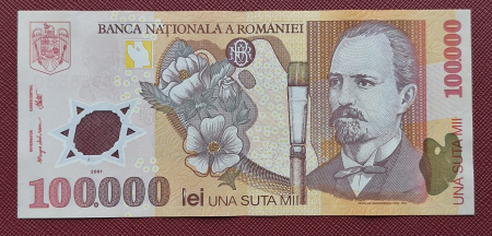 Bancnote Romania - Romania, 100000 lei 2001, seria 046C8958880, circulata, stare buna