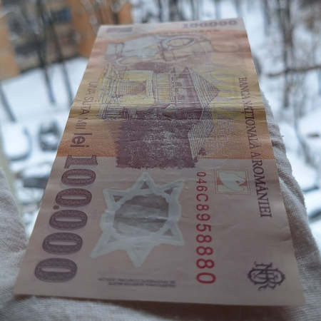 Romania, 100000 lei 2001, seria 046C8958880, circulata, stare buna [3]