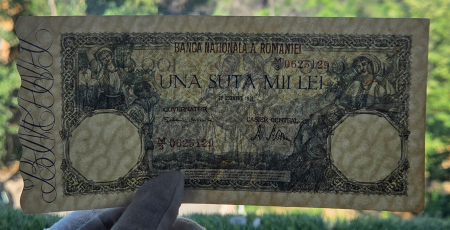Romania, 100000 lei decembrie 1946, seria M/3 0623129, UNC- [2]