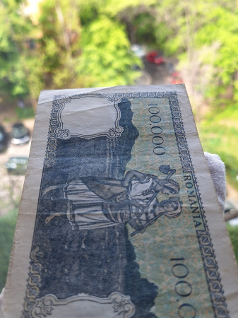 Romania, 100000 lei octombrie 1946, seria E/3 0815641, circulata [2]