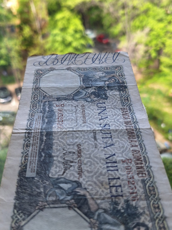 Romania, 100000 lei octombrie 1946, seria D/3 0632316, circulata [4]