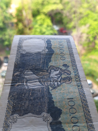 Romania, 100000 lei octombrie 1946, seria D/3 0632316, circulata [2]