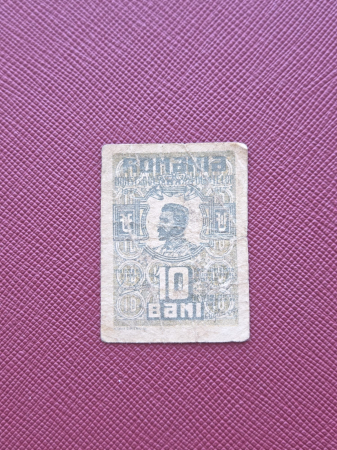 Bancnote Romania - Romania 1917 - 10 Bani Regele Ferdinand I, cea mai mica bancnota din lume