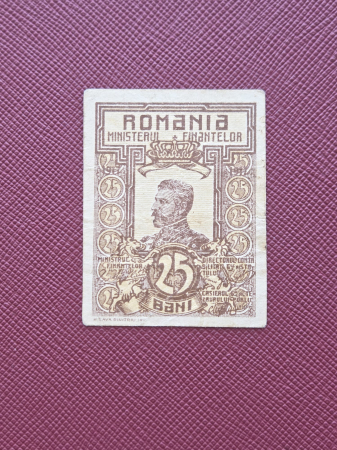 Bancnote Romania - Romania 1917 - 25 Bani Regele Ferdinand I