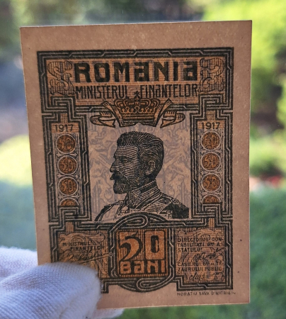 Romania 1917 - 50 Bani Regele Ferdinand, aproape necirculata [4]