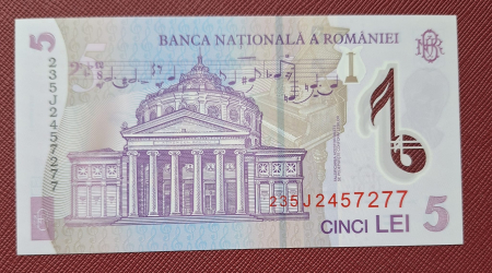 Bancnote Romania - Romania 5 lei 2023, polimer, necirculata