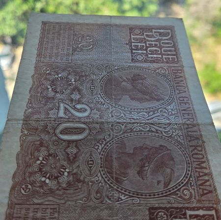 Romania 20 Lei 1917 B.G.R, Ocupatia Germana, circulata, stare buna [6]