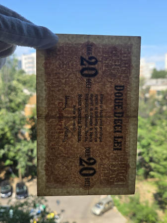 Romania 20 Lei 1917 B.G.R, Ocupatia Germana, circulata, stare buna [2]
