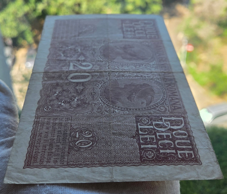 Romania 20 Lei 1917 B.G.R, Ocupatia Germana, circulata, stare buna [5]