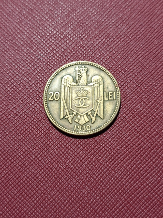 Monede Romania - Romania, 20 lei 1930 monetaria Heaton, Regele Carol II