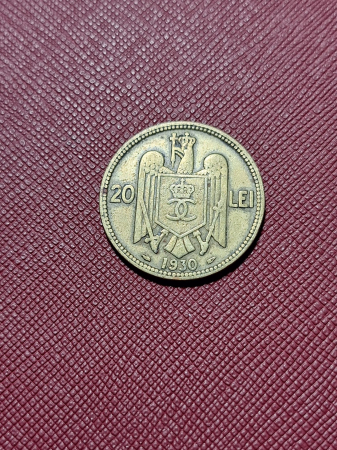 Monede Romania - Romania, 20 lei 1930 monetaria Paris, Regele Carol II