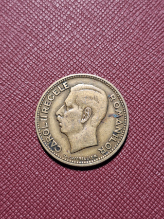 Monede Romania - Romania, 20 lei 1930 monetaria Paris, Regele Carol II