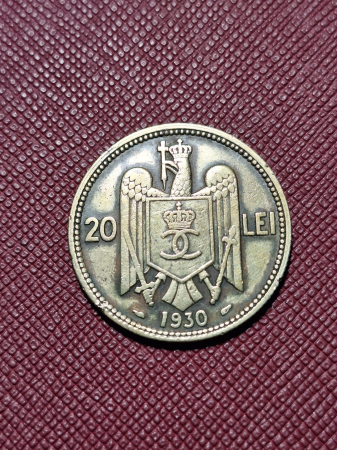 Monede - Romania, 20 lei 1930 monetaria Paris, Regele Carol II