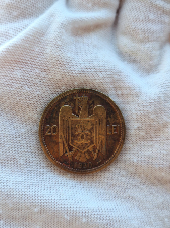 Monede Romania - Romania, 20 lei 1930 monetaria Paris, Regele Carol II