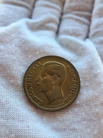 Monede Romania - Romania, 20 lei 1930 monetaria Paris, Regele Carol II