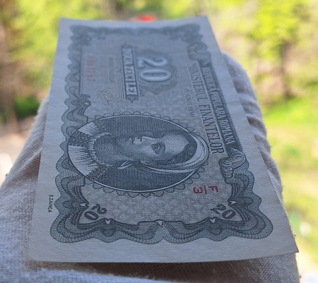 Romania 20 lei 1950, seria F/3 0483787, UNC- [3]