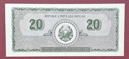 Romania 20 lei 1950, seria F/3 0483787, UNC- [1]