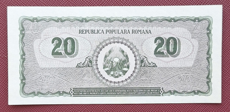 Romania 20 lei 1950, seria W/2 0623650, UNC- [1]