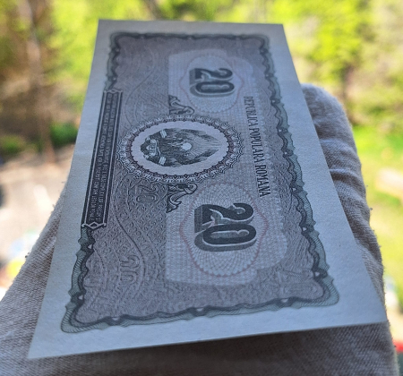 Romania 20 lei 1950, seria W/2 0623650, UNC- [4]